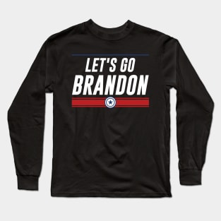 Funny Let's Go Brandon! Meme Retro Vintage US Flag Long Sleeve T-Shirt